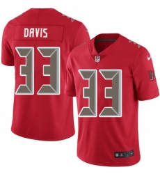 Men's Nike Tampa Bay Buccaneers #33 Carlton Davis Elite Red Rush Vapor Untouchable NFL Jersey