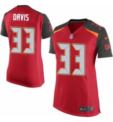 Women's Nike Tampa Bay Buccaneers #33 Carlton Davis Game Red Team Color NFL Jersey