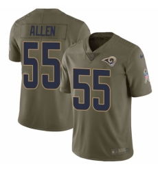 Men's Nike Los Angeles Rams #55 Brian Allen Limited Olive 2017 Salute to Service NFL Jersey