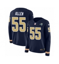Women's Nike Los Angeles Rams #55 Brian Allen Limited Navy Blue Therma Long Sleeve NFL Jersey