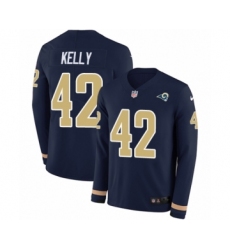 Men's Nike Los Angeles Rams #42 John Kelly Limited Navy Blue Therma Long Sleeve NFL Jersey