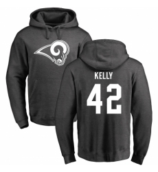 NFL Nike Los Angeles Rams #42 John Kelly Ash One Color Pullover Hoodie