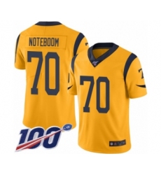 Men's Los Angeles Rams #70 Joseph Noteboom Limited Gold Rush Vapor Untouchable 100th Season Football Jersey