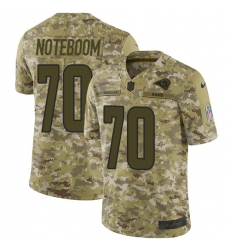 Youth Nike Los Angeles Rams #70 Joseph Noteboom Limited Camo 2018 Salute to Service NFL Jersey