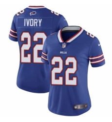 Women's Nike Buffalo Bills #22 Chris Ivory Royal Blue Team Color Vapor Untouchable Elite Player NFL Jersey