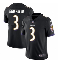 Men's Nike Baltimore Ravens #3 Robert Griffin III Black Alternate Vapor Untouchable Limited Player NFL Jersey