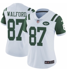Women's Nike New York Jets #87 Clive Walford White Vapor Untouchable Limited Player NFL Jersey