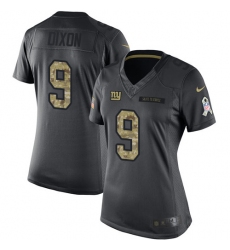 Women's Nike New York Giants #9 Riley Dixon Limited Black 2016 Salute to Service NFL Jersey