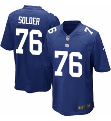 Men's Nike New York Giants #76 Nate Solder Game Royal Blue Team Color NFL Jersey