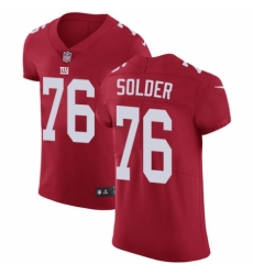 Men's Nike New York Giants #76 Nate Solder Red Alternate Vapor Untouchable Elite Player NFL Jersey