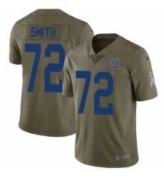 Youth Nike Indianapolis Colts #72 Braden Smith Limited Olive 2017 Salute to Service NFL Jersey