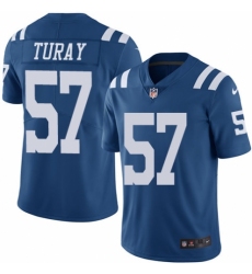 Men's Nike Indianapolis Colts #57 Kemoko Turay Limited Royal Blue Rush Vapor Untouchable NFL Jersey