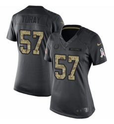 Women's Nike Indianapolis Colts #57 Kemoko Turay Limited Black 2016 Salute to Service NFL Jersey
