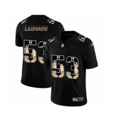 Men's Indianapolis Colts #53 Darius Leonard Limited Black Statue of Liberty Football Jersey