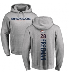 NFL Nike Denver Broncos #28 Royce Freeman Ash Backer Pullover Hoodie