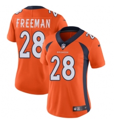 Women Nike Denver Broncos #28 Royce Freeman Orange Team Color Vapor Untouchable Limited Player NFL Jersey