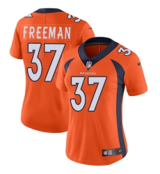 Women's Nike Denver Broncos #37 Royce Freeman Orange Team Color Vapor Untouchable Limited Player NFL Jersey