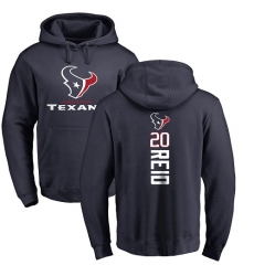 NFL Nike Houston Texans #20 Justin Reid Navy Blue Backer Pullover Hoodie