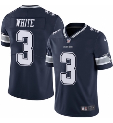 Men's Nike Dallas Cowboys #3 Mike White Navy Blue Team Color Vapor Untouchable Limited Player NFL Jersey