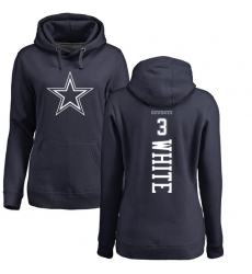 NFL Women's Nike Dallas Cowboys #3 Mike White Navy Blue Backer Pullover Hoodie