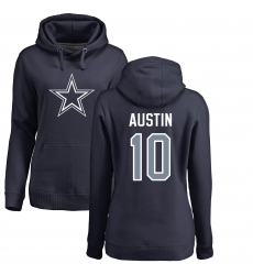 NFL Women's Nike Dallas Cowboys #10 Tavon Austin Navy Blue Name & Number Logo Pullover Hoodie
