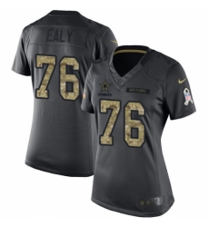 Women's Nike Dallas Cowboys #76 Kony Ealy Limited Black 2016 Salute to Service NFL Jersey