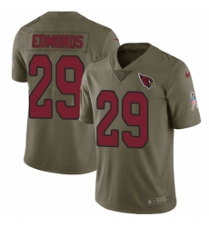 Youth Nike Arizona Cardinals #29 Chase Edmonds Limited Olive 2017 Salute to Service NFL Jersey