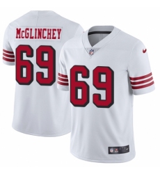 Men's Nike San Francisco 49ers #69 Mike McGlinchey Limited White Rush Vapor Untouchable NFL Jersey