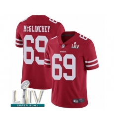 Men's San Francisco 49ers #69 Mike McGlinchey Red Team Color Vapor Untouchable Limited Player Super Bowl LIV Bound Football Jersey