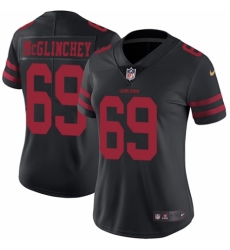 Women's Nike San Francisco 49ers #69 Mike McGlinchey Black Vapor Untouchable Limited Player NFL Jersey