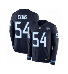 Men's Nike Tennessee Titans #54 Rashaan Evans Limited Navy Blue Therma Long Sleeve NFL Jersey