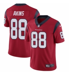 Youth Nike Houston Texans #88 Jordan Akins Red Alternate Vapor Untouchable Elite Player NFL Jersey