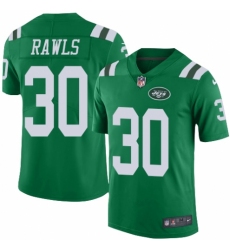 Men's Nike New York Jets #30 Thomas Rawls Limited Green Rush Vapor Untouchable NFL Jersey