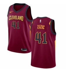Men's Nike Cleveland Cavaliers #41 Ante Zizic Swingman Maroon NBA Jersey - Icon Edition