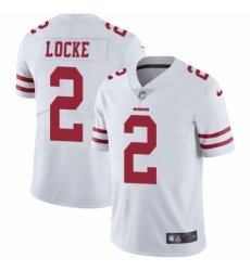 Youth Nike San Francisco 49ers #2 Jeff Locke White Vapor Untouchable Limited Player NFL Jersey