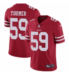 Youth Nike San Francisco 49ers #59 Korey Toomer Red Team Color Vapor Untouchable Limited Player NFL Jersey