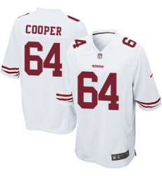 Men's Nike San Francisco 49ers #64 Jonathan Cooper Game White NFL Jersey