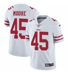 Men's Nike San Francisco 49ers #45 Tarvarius Moore White Vapor Untouchable Limited Player NFL Jersey