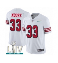 Youth San Francisco 49ers #33 Tarvarius Moore Limited White Rush Vapor Untouchable Super Bowl LIV Bound Football Jersey