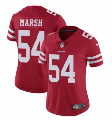 Women's Nike San Francisco 49ers #54 Cassius Marsh Red Team Color Vapor Untouchable Limited Player NFL Jersey