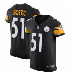 Men's Nike Pittsburgh Steelers #51 Jon Bostic Black Team Color Vapor Untouchable Elite Player NFL Jersey