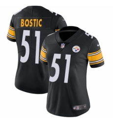 Women's Nike Pittsburgh Steelers #51 Jon Bostic Black Team Color Vapor Untouchable Limited Player NFL Jersey