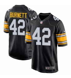 Men's Nike Pittsburgh Steelers #42 Morgan Burnett Game Black Alternate NFL Jersey