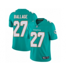 Men's Miami Dolphins #27 Kalen Ballage Aqua Green Team Color Vapor Untouchable Limited Player Football Jersey
