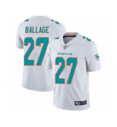 Men's Miami Dolphins #27 Kalen Ballage White Vapor Untouchable Limited Player Football Jersey