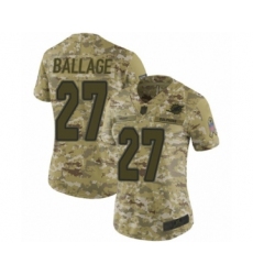 Women's Miami Dolphins #27 Kalen Ballage Limited Camo 2018 Salute to Service Football Jersey