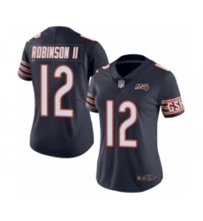 Women's Chicago Bears #12 Allen Robinson Navy Blue Team Color 100th Season Limited Football Jersey