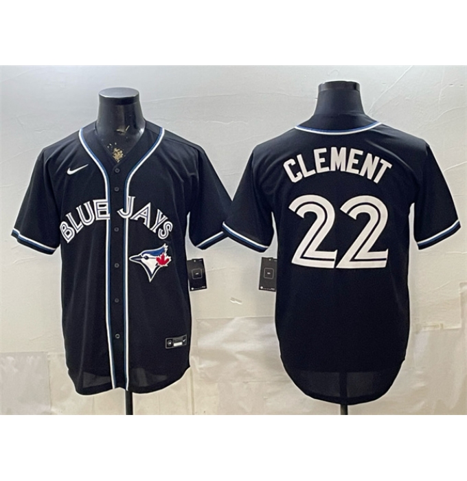Men's Toronto Blue Jays #22 Ernie Clement 2026 Fashion Replica Black Out Stitched Baseball Jersey