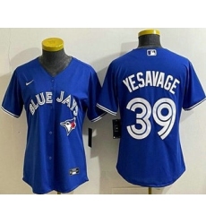 Women's Toronto Blue Jays #39 Trey Yesavage Blue Cool Base Jersey