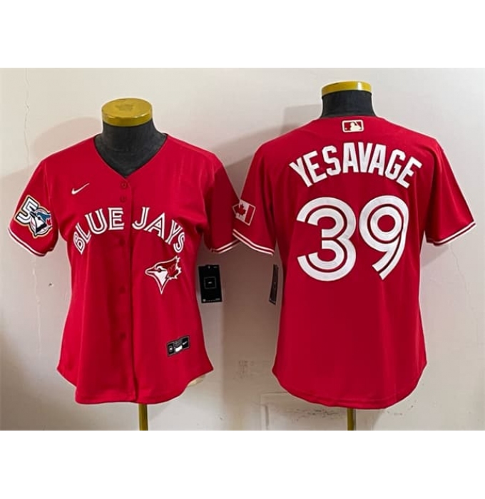 Youth Toronto Blue Jays #39 Trey Yesavage Red 50 Seasons Stitched Baseball Jersey